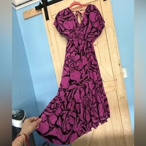 TopMark Pink and Black Patterned dresses